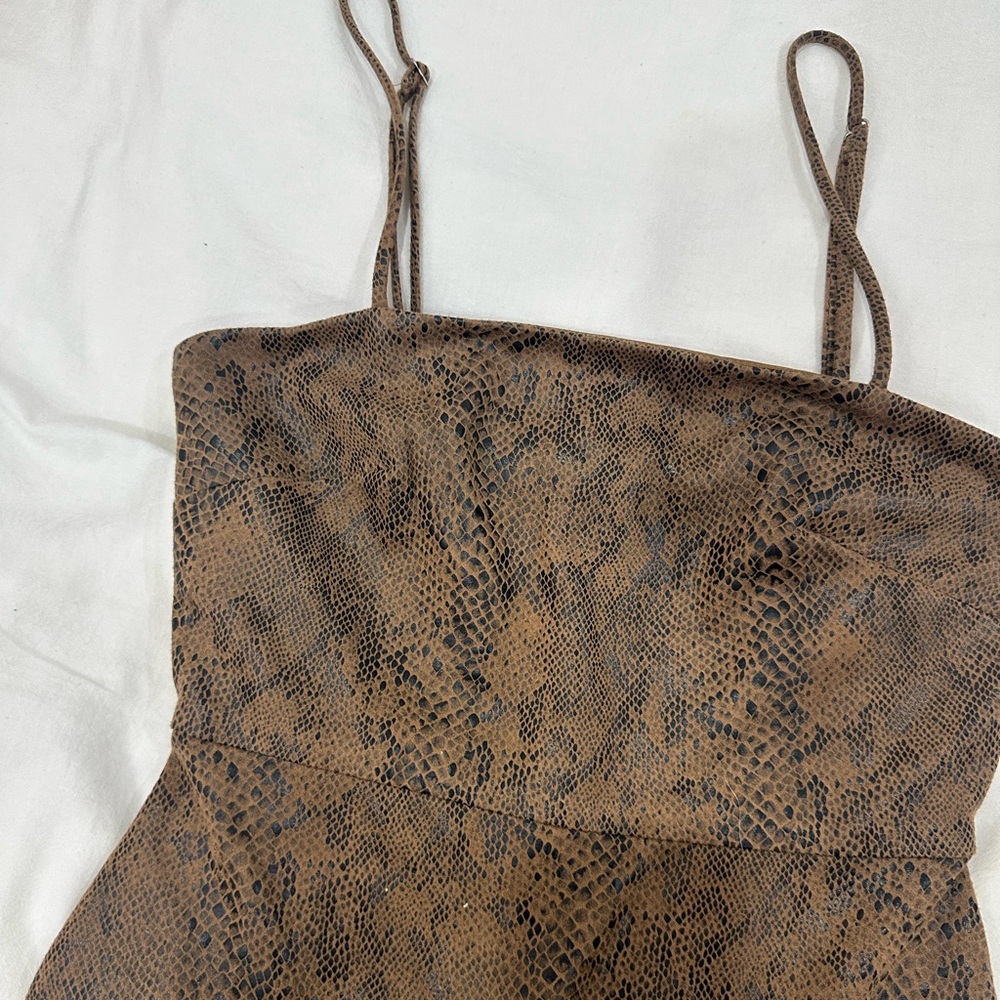 Snakeskin Mini Dress XS